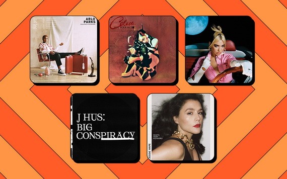 新生代歌手兼詩人Arlo Parks（左上）、靈魂歌手Celeste（中上）、唱作俱佳的杜娃黎波（右上）入圍全英音樂獎最佳年度專輯獎。（圖源：全英音樂獎網）