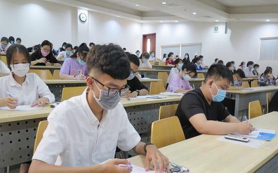 高中應屆生參加2021年第一輪能力評價考試。（圖源：范英）