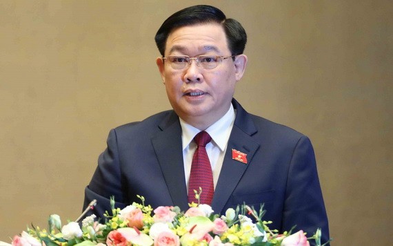 國會主席王廷惠致閉幕詞。（圖源：越通社）