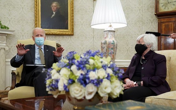 拜登和美國財長耶倫。（圖源：互聯網）