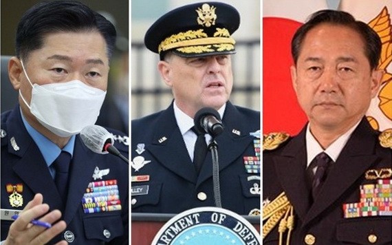 元仁哲、米利和山崎幸二（左至右）將舉行三方會談。（圖源：互聯網）