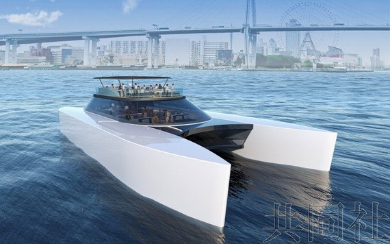 氫能驅動客船。（圖源：共同社）