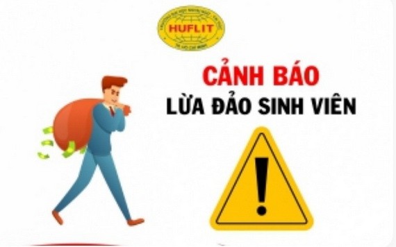 市外語與訊息學大學發出的防騙警告。（圖源：網站截圖）