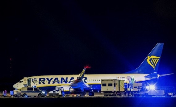 瑞安客機接到炸彈威脅緊急迫降柏林。（圖源：互聯網）