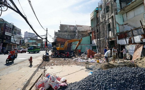 濱城-參良地鐵2號線清拆移交場地工作現場。（圖源：獨立）
