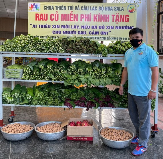 張黃江贈送的蔬菜豐富多樣，為人民的三餐補充營養。