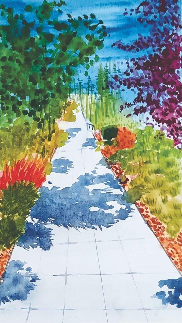 長街　何惠梅　畫