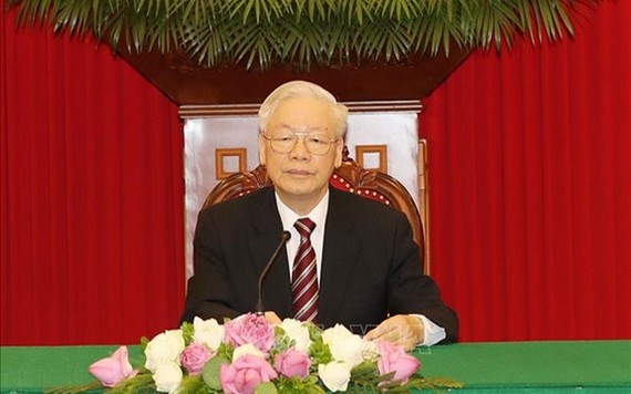 黨中央總書記與韓國總統通電話