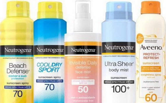 強生部分防曬噴霧產品。（圖源：互聯網）