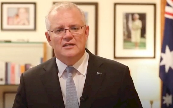 澳大利亞總理莫里森。（圖源：推特）