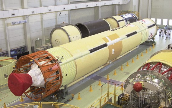 H2A火箭24號機主體。（圖源：共同社）