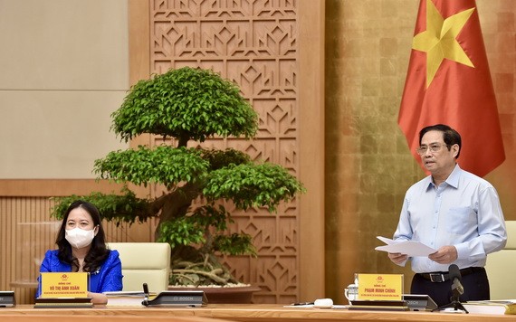政府總理范明政會上致辭。（圖源：VGP）
