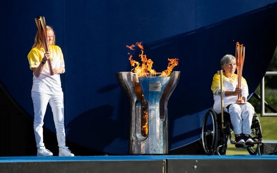 殘奧會發源地英國曼德維爾采火儀式。（圖源：互聯網）