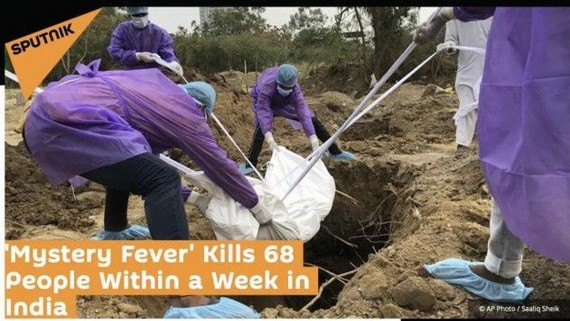 印度北方邦西部的部分地區，在過去一週已有68人死於不明原因發熱，其中包括40名兒童。（圖源：Sputnik）
