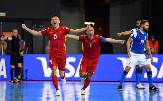 越南球員慶祝進球。（圖源：互聯網）