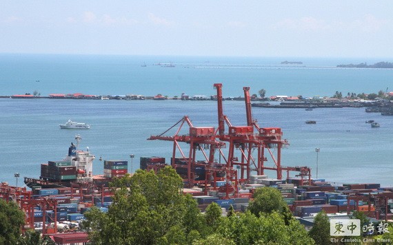 西哈努克港口一景。（圖源：柬中時報）