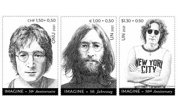 聯合國發行約翰‧列儂紀念郵票