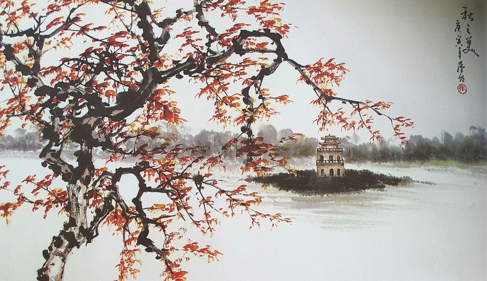 秋之美　張漢明　畫