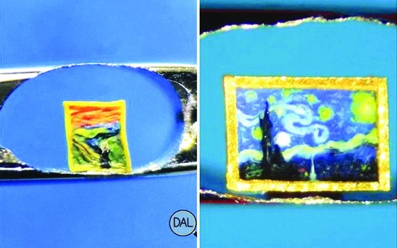 微型雕刻重製名畫