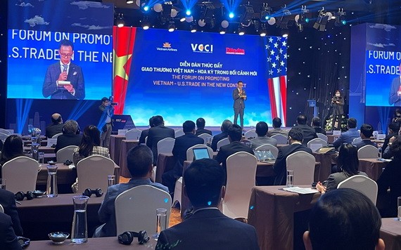 “力促越-美在新環境商貿”論壇現場。