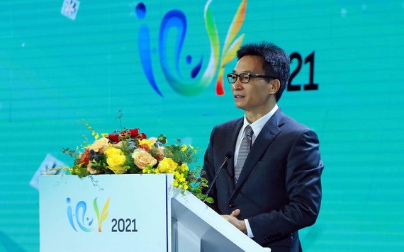 政府副總理武德膽在論壇上發表講話。（圖：廷南）