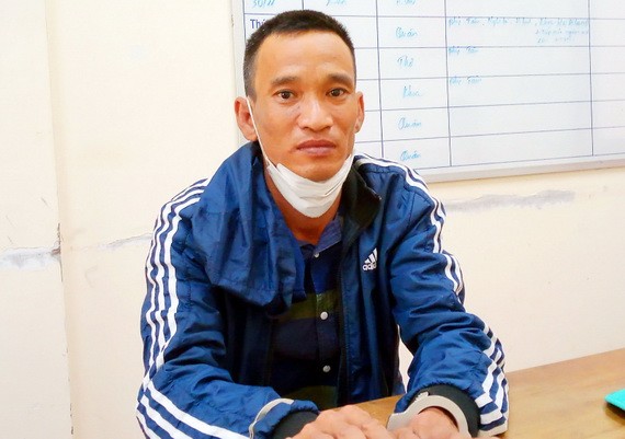 被抓獲的嫌犯阮文奧。（圖：陳嶺）