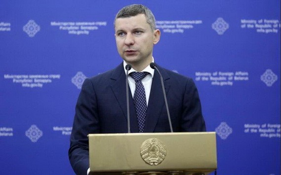 白俄羅斯外交部發言人格拉茲。（圖：新華社）