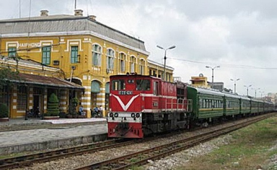 河內-海防鐵路線列車。（圖：俊凱）