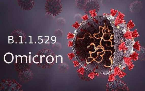 新冠變異毒株奧密克戎。（示意圖：互聯網）