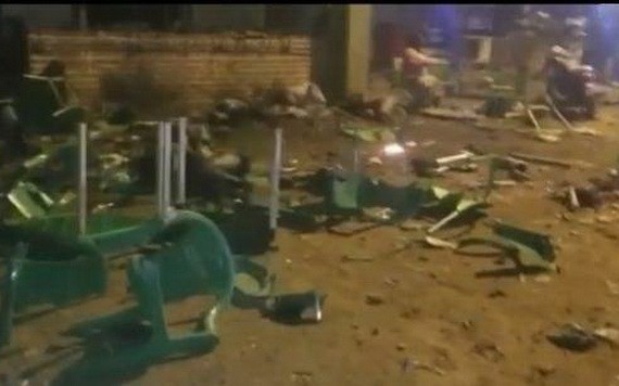 12月25日在剛果（金）東北部北基伍省貝尼市拍攝的襲擊現場。（圖：新華社）