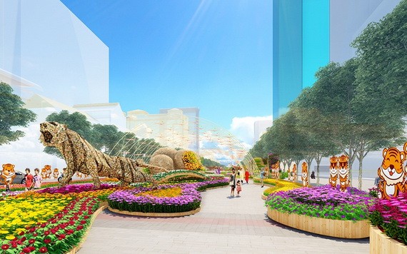 阮惠花街配景圖。（示意圖：互聯網）