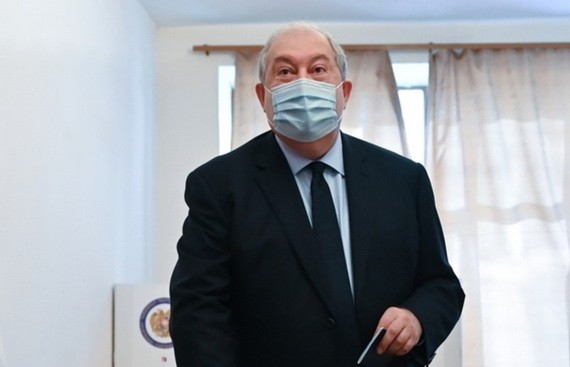 亞美尼亞總統薩爾基相。（圖：Sputnik）