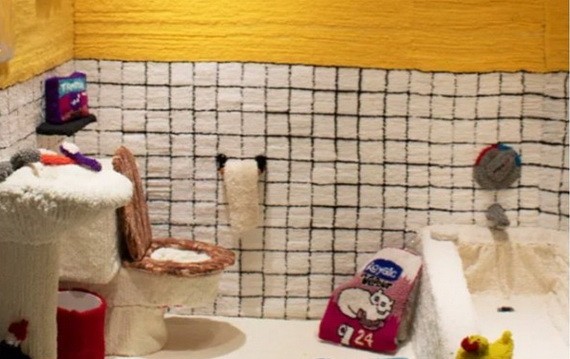 羊毛編織洗手間