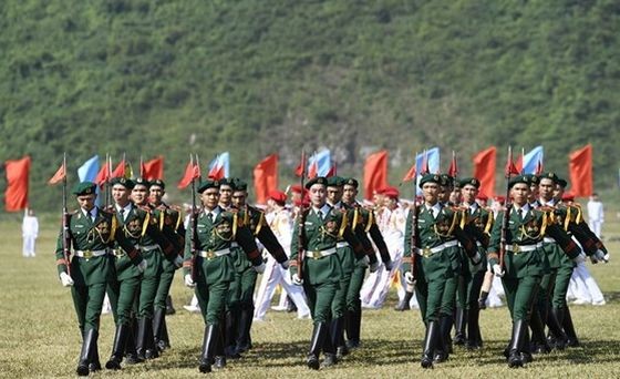 參加 AARM-30 彩排活動士兵。（圖：互聯網）