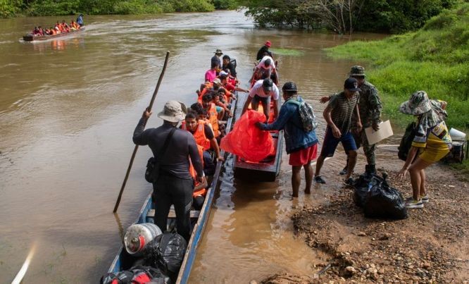 2022年1月到10月，超過20萬移民穿越達里安峽谷繼續前往目的地。（圖：聯合國）