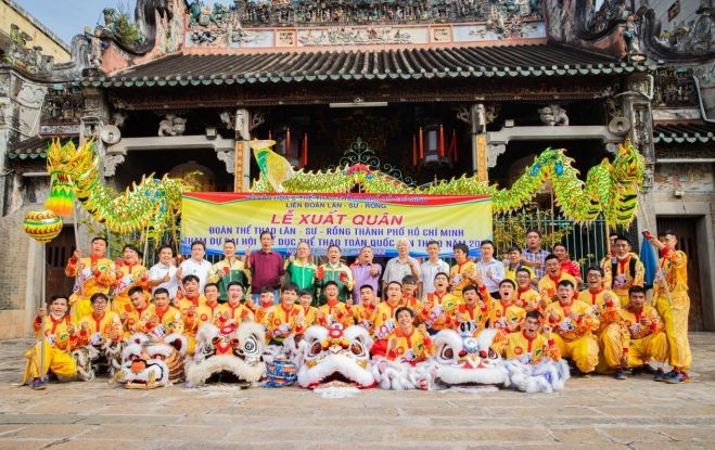 市龍獅協會為全國體育大會比賽作準備