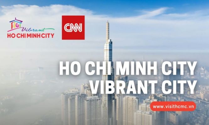 “胡志明市歡迎您”的旅遊廣告畫面亮相於CNN電視頻道上。