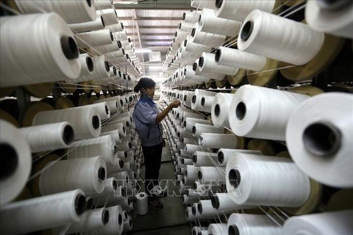 富壽省瑞雲工業區的河內KSA Polymer股份公司 （韓國全資）的紗線生產線。