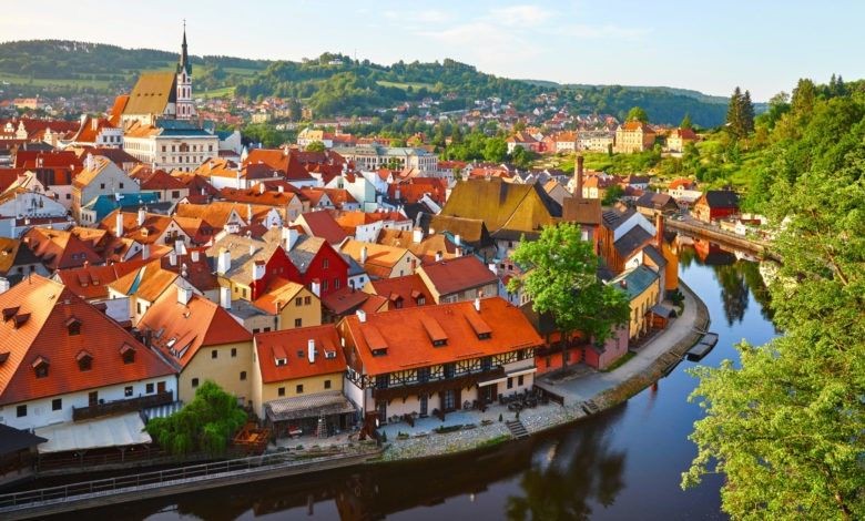 迷人的捷克克魯姆洛夫小鎮。