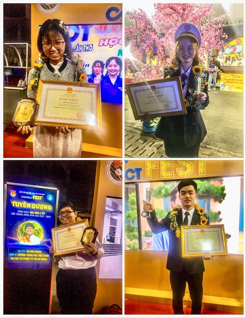 2022年，共有684位学生获得中央级“三好”称号，85位大学生获得中央级“五好”称号。