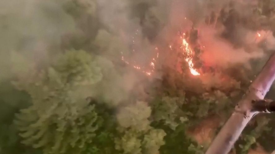 火灾现场。（图：视频截图）