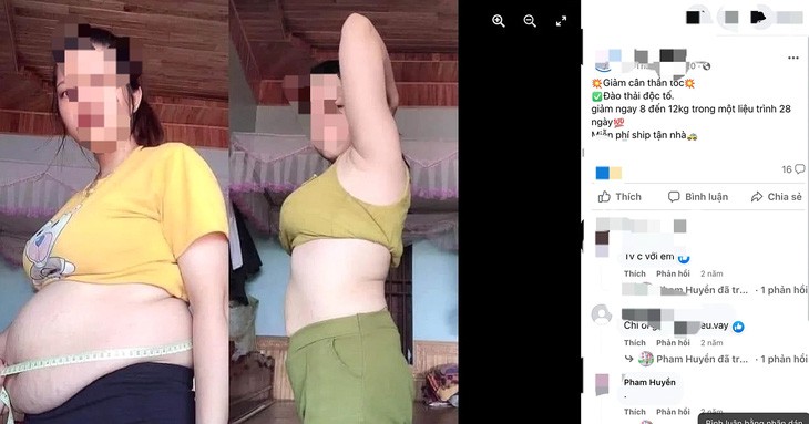 消脂减肥产品广告充斥在社交网站上。