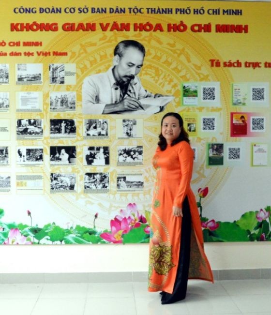 市民族处政策科副科长陈丽芳。