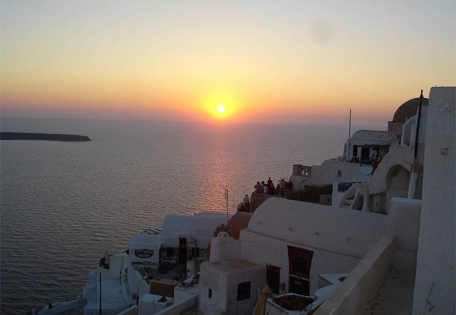圣多里尼岛之夕阳 （方明 摄）