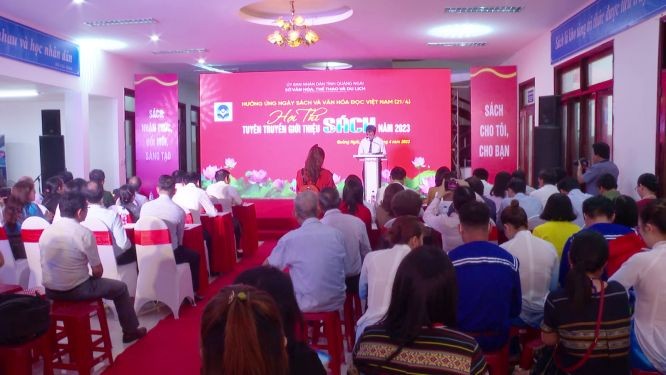 2023年书籍推介与宣传比赛活动现场。（图：广义报）