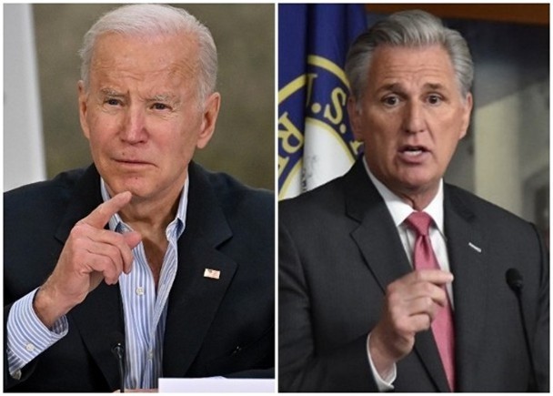 美总统拜登(左图)和麦卡锡将商讨解决债务危机。（图：互联网）