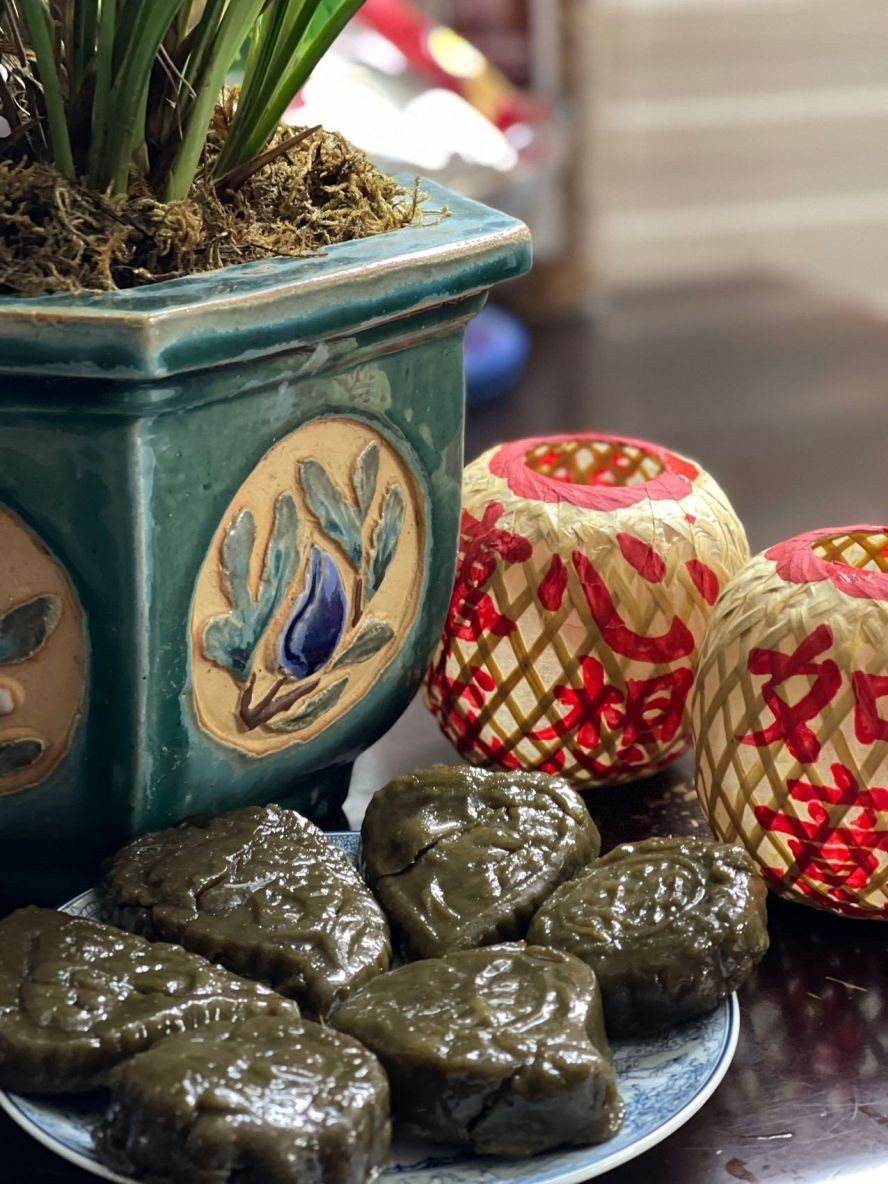 兰香姨做的烟樨饼。 兰香姨做的烟樨饼。