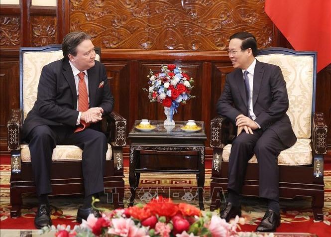 国家主席接见美国驻越大使