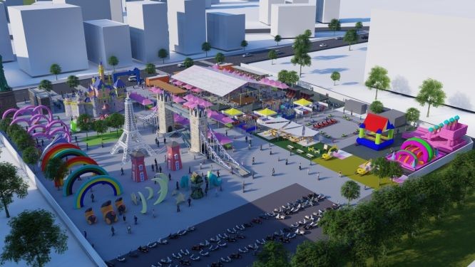 D-Play游乐场配景图。