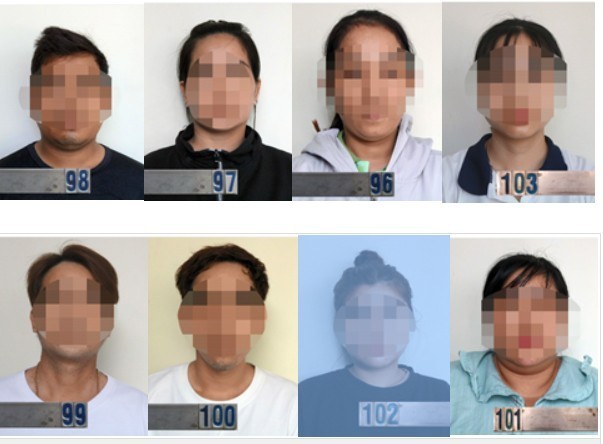 被追诉的8名嫌犯。（图：警方提供）